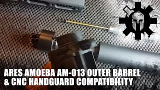 Ares Amoeba AM013 Outer Barrel amp CNC Handguard Compatibility [upl. by Arliene]