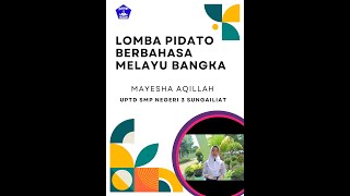 PIDATO BERBAHASA MELAYU BANGKA [upl. by Amity487]