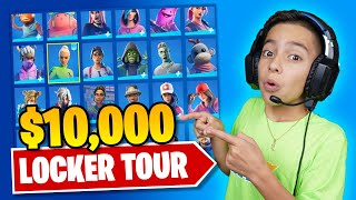 FERRANS 10000 FORTNITE LOCKER TOUR RARE SKINS  Royalty Gaming [upl. by Olra]