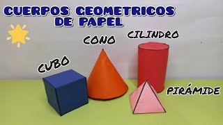 como hacer cuerpos geométricos rápido y fácil [upl. by Adnic715]