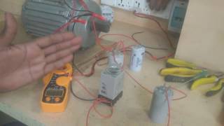 Capacitor start and run motor connection by use a time How to save energy from single phase motor [upl. by Euqinay]