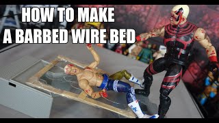 HOW TO MAKE A BARBED WIRE BED FOR WWE FIGURES [upl. by Ylil202]