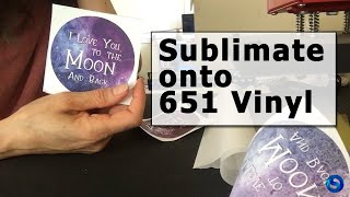 How to sublimate 651 oracal vinyl  Sublimation on Oracal 651 tutorial [upl. by Lupee847]