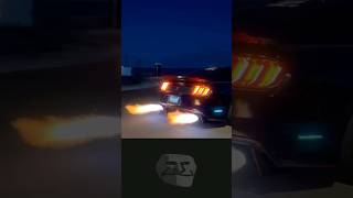 Mustang vs Nission GT exhaust Fire Flame 🔥 🔥🥶 shorts Reels Virl exhaust new [upl. by Godber]