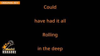 Rolling in the deep Karaoke  Lower key [upl. by Mather]