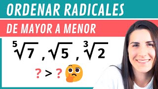 ORDENAR RAÍCES de Mayor a Menor ✅ Ejercicios con Radicales [upl. by Rondi321]