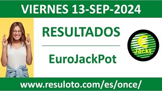 Resultado del sorteo EuroJackPot del viernes 13 de septiembre de 2024 [upl. by Bravar]