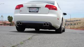 Audi B7 S4 42L exhaust note  muffler delete [upl. by Nazay949]