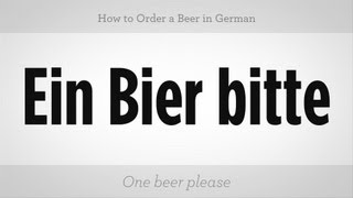 How to Order a Beer in German  German Lessons [upl. by Ymmit]