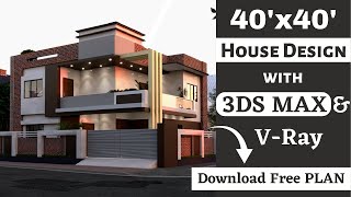 Duplex House Design in 3DS Max with VRay  Complete Project from AutoCAD Plan to Final Rendering [upl. by Skiest]