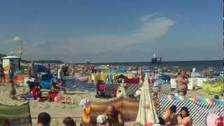 Ostsee Strand Międzywodzie Polen in der Hauptferienzeit [upl. by Brinn909]