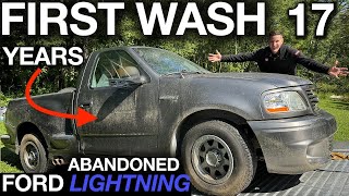 First Wash in 17 Years Abandoned Ford Lightning Disgusting Detail Restoration Will it Run [upl. by Critchfield334]