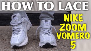 How To Lace Nike Zoom Vomero 5 BEST 4 WAYS [upl. by Aettam]