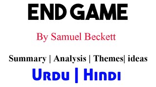 endgame by Samuel Beckett summary analysis and themes in hindiurdu [upl. by Wiltshire]