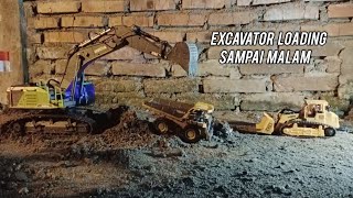 excavator lembur loading pasir sampai malam [upl. by Alex191]