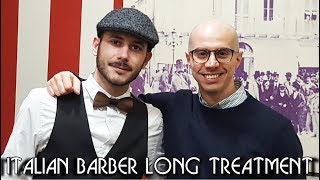 💈 Young Italian Barber  Long and Relaxing Treatment Shampoo Massage and Shave  ASMR video [upl. by Eiraminot]