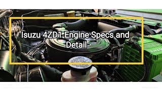 Isuzu 4ZD1 Engine Specs and detail  Spesifikasi Mesin trooper bensin [upl. by Nilya]