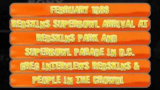 Redskins 198788 Superbowl Arrival and Parade in Washington DC  Daily Greg 288 [upl. by Bardo]