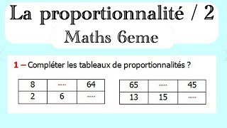 Maths 6ème  La proportionnalité 2 Exercice 8 [upl. by Noleta709]