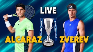 LIVE Carlos Alcaraz vs Alexander Zverev  ATP Finals 2024  Live Score [upl. by Nohsid330]