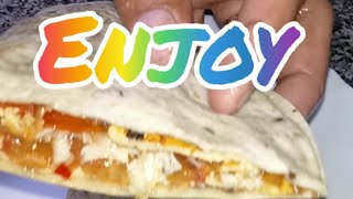 asmr enjoy breakfast with a wrap eggomellete [upl. by Goggin]