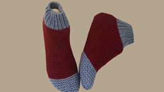 Ladies ankle socks knitting pattern  Gents socks knitting design  Ladies socks banane ka tarika [upl. by Judenberg]