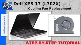 Dell XPS 17 L702X Cooling Fan Replacement Video Tutorial Teardown [upl. by Elatsyrc23]