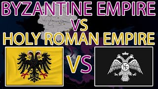 Byzantine Empire Vs Holy Roman Empire  HOI4 Timelapse [upl. by Zendah]