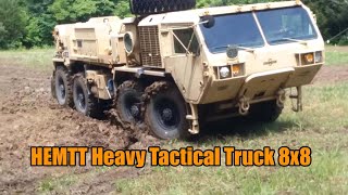 Oshkosh HEMTT Heavy Tactical Truck 8x8 Off Road Mud [upl. by Wiese753]