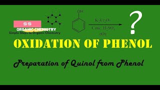 Oxidation reaction of Phenol Preparation of 14benzoquinone from phenol  Organic Chemistry [upl. by Larson]