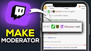 How To Make Someone Moderator On Twitch Mobile  Easy Guide [upl. by Natsuj]