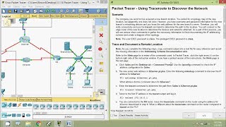 1118 Packet Tracer  Using Traceroute to Discover the Network [upl. by Josephina]