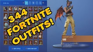 This is What A Fortnite Locker Looks Like With 344 Skins LOL [upl. by Dnama450]