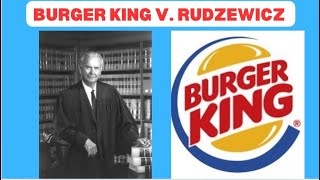 Civ Pro 101 Burger King v Rudzewicz [upl. by Suryt]