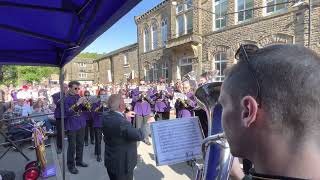 Brighouse amp Rastrick Band  Knight Templar  Whit Friday 2023 Delph Village [upl. by Salomone]