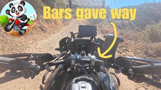 Handlebars gave way on the trail  1250GS [upl. by Glanti]