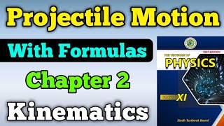 Projectile motion chapter 2 kinematics class 11 new physics book  formulas of projectile motion [upl. by Elvira]