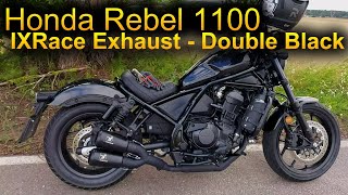 IXRace Exhaust  double black  Honda Rebel 1100 [upl. by Ardyce302]