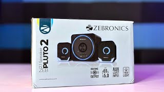 ZEBRONICS Newly Launched Pluto 221 Channel Desktop Speaker⚡️UNBOXING REVIEW⚡️USB POWERED RGB LIGHT [upl. by Adnana]