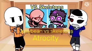 Sans AU react jellybean vs skeletons [upl. by Ahsiekar]