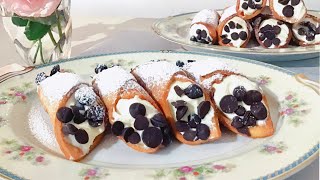 Cannoli Recipe Homemade Easy [upl. by Dannel]