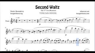 Second Waltz by Shostakovich Sheet Music for Flute [upl. by Kipp]