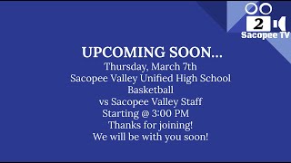 Sacopee Valley Unified Basketball vs Staff [upl. by Carolus]