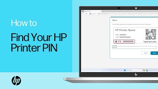 How to locate the PIN on HP printers  HP Support [upl. by Satsoc]