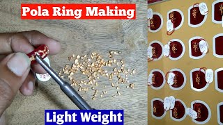 Pola Ring Making Finger Ring Designs Pasting Pola Angti Pola Finger Ring Designs পলা আংটি ডিজাইন [upl. by Akemrehs]