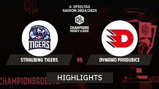 CHL Straubing Tigers vs Dynamo Pardubice  Hauptrunde  Highlights  SDTV Eishockey [upl. by Torp997]