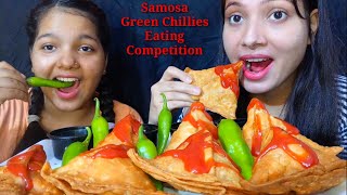 Samosa Eating Competition  SISTER EDITION  Food Challenge  Foodie JD Vlogs [upl. by Cassaundra]