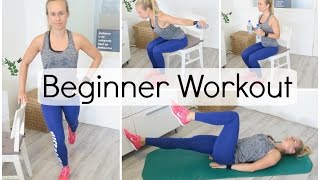 Beginner Thuis Workout  Krachttraining voor alle Spieren [upl. by Procto]