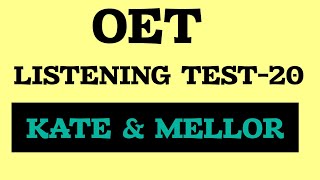 Oet listening test  Kate Tully amp Ross mellor patient  oet oettest oetlistening [upl. by Puduns]