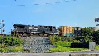 Westbound long hood forward NS Sharon Yard to Gest Street Yard transfer train [upl. by Buyer]